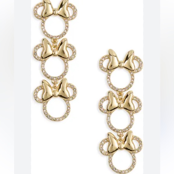 BaubleBar Jewelry - x Disney® Minnie Mouse Drop Earrings
BaubleBar gold tone crystal dangly